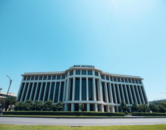 Bank Indonesia headquarters in Jakarta, representing the country's fiscal stability.