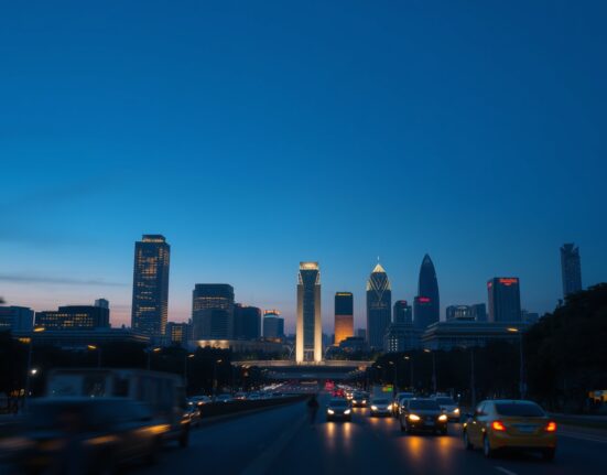 Jakarta business district during Indonesia's cautious economic reopening amid geopolitical challenges