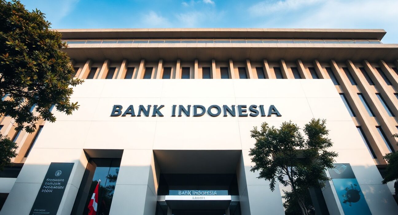 Bank Indonesia headquarters in Jakarta on a clear day
