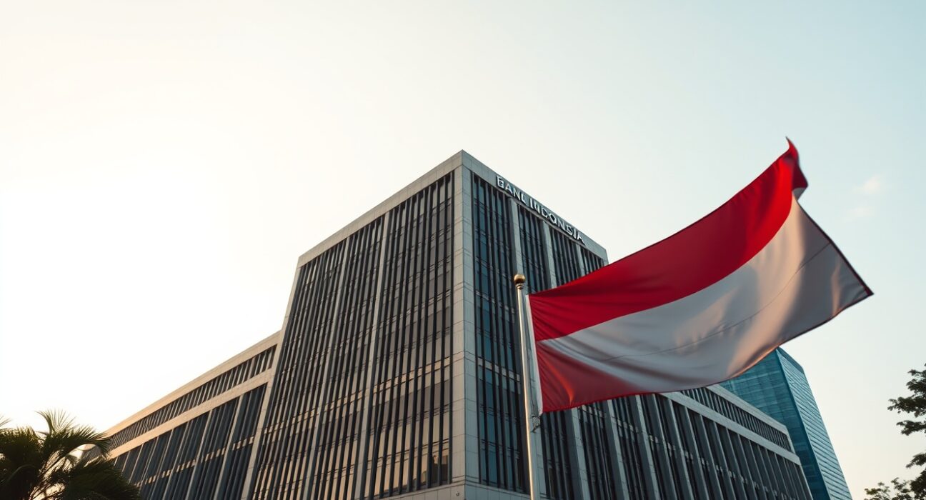 Bank Indonesia headquarters in Jakarta, representing the nation's foreign reserve management.