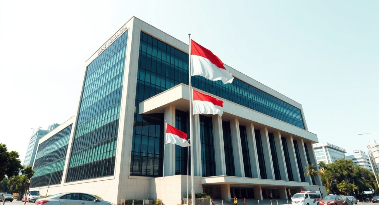 Bank Indonesia headquarters representing extended hawkish monetary policy through 2026