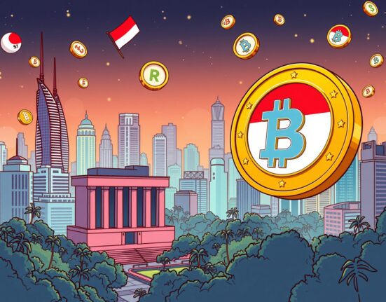 Digital rupiah concept showing the future of finance in Indonesia, highlighting the nation's upcoming stablecoin initiative.