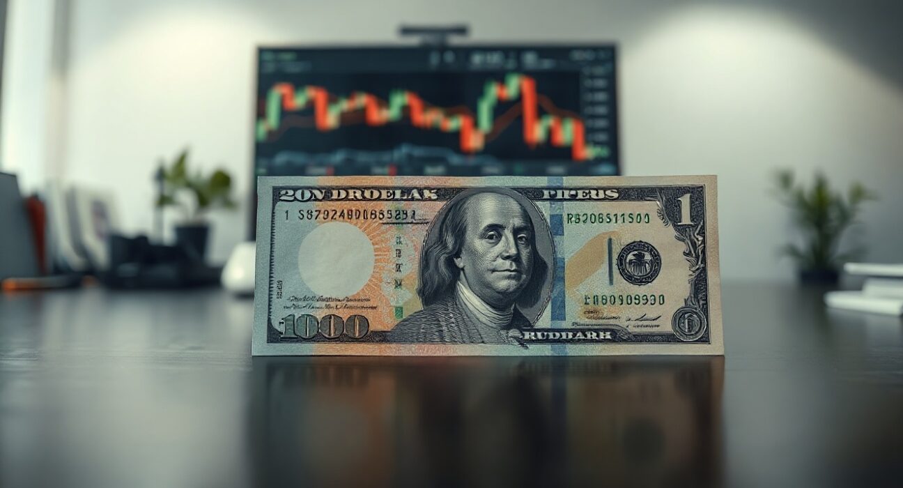 Indonesian rupiah and US dollar banknotes on a desk, representing forex market movement