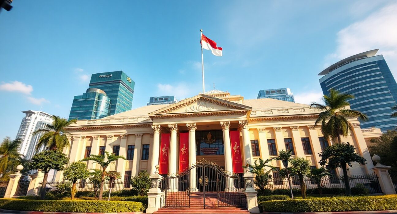 Indonesian Presidential Palace in Jakarta as rupiah holds steady ahead of 2027 budget address