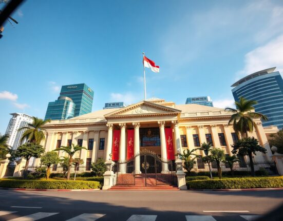 Indonesian Presidential Palace in Jakarta as rupiah holds steady ahead of 2027 budget address