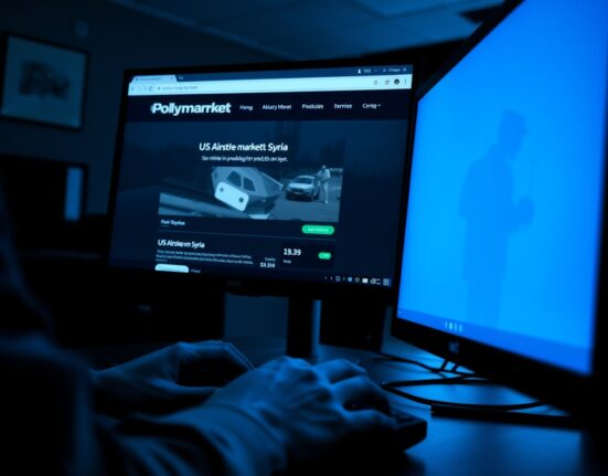 Polymarket interface showing a military prediction market with a user typing, suggesting insider trading in defense betting markets.