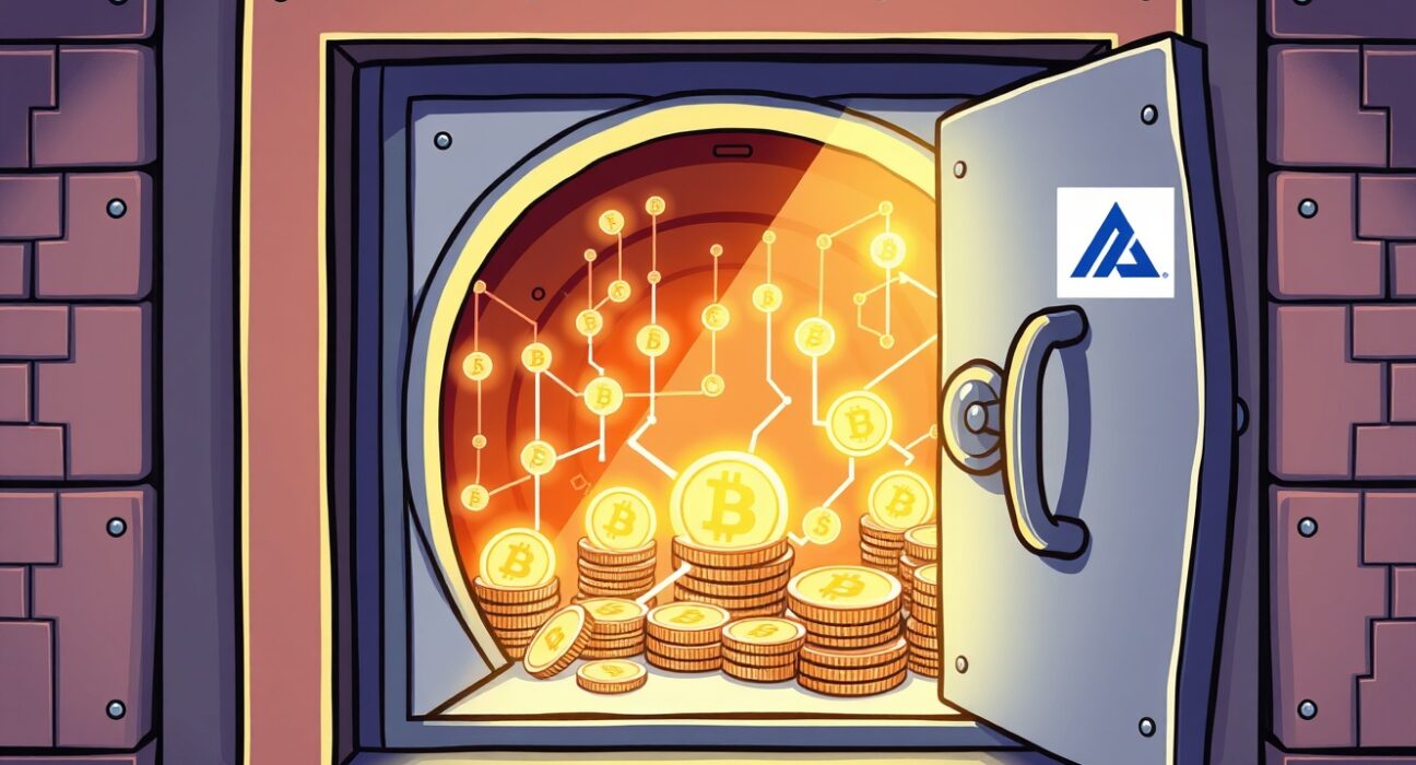 A vibrant illustration symbolizing the secure institutional gateway to Solana ETP investment.