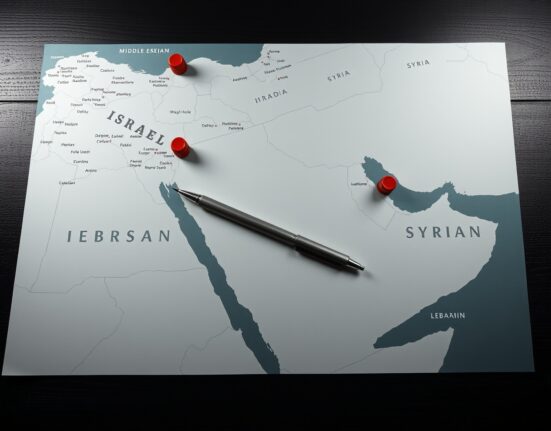 Geopolitical map analysis showing Iran's military operations across Middle East conflict zones despite ceasefire agreements
