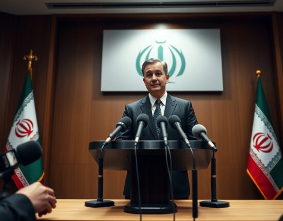 Iranian Foreign Ministry Spokesperson Esmaeil Baghaei at a press conference in Tehran