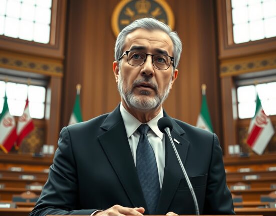 Ebrahim Azizi, Iranian parliamentary security chief, discussing Iran's ceasefire position and military strategy.