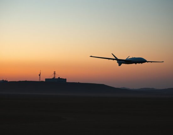 Iranian drone attack on U.S. military headquarters in Erbil, Iraq, illustrating escalating conflict.