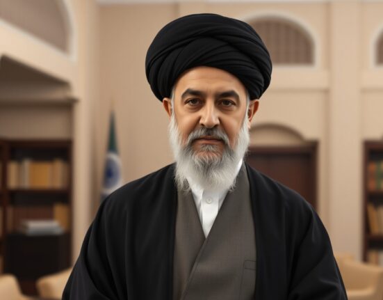 Mojtaba Khamenei, newly elected Supreme Leader of Iran, in formal clerical attire.