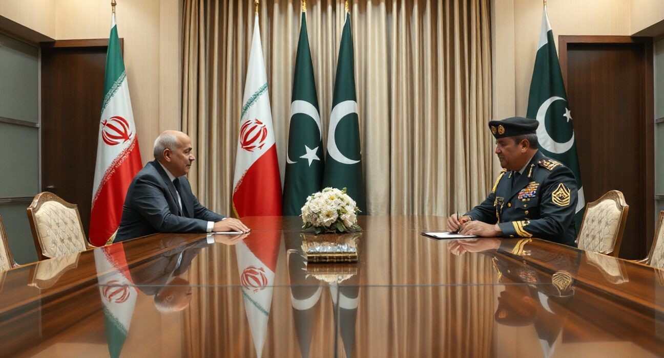 Iranian Foreign Minister Abbas Araghchi meeting Pakistan's army chief General Asim Munir in Islamabad