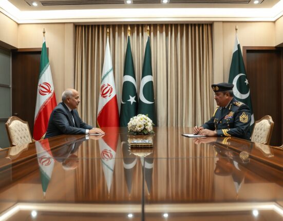 Iranian Foreign Minister Abbas Araghchi meeting Pakistan's army chief General Asim Munir in Islamabad
