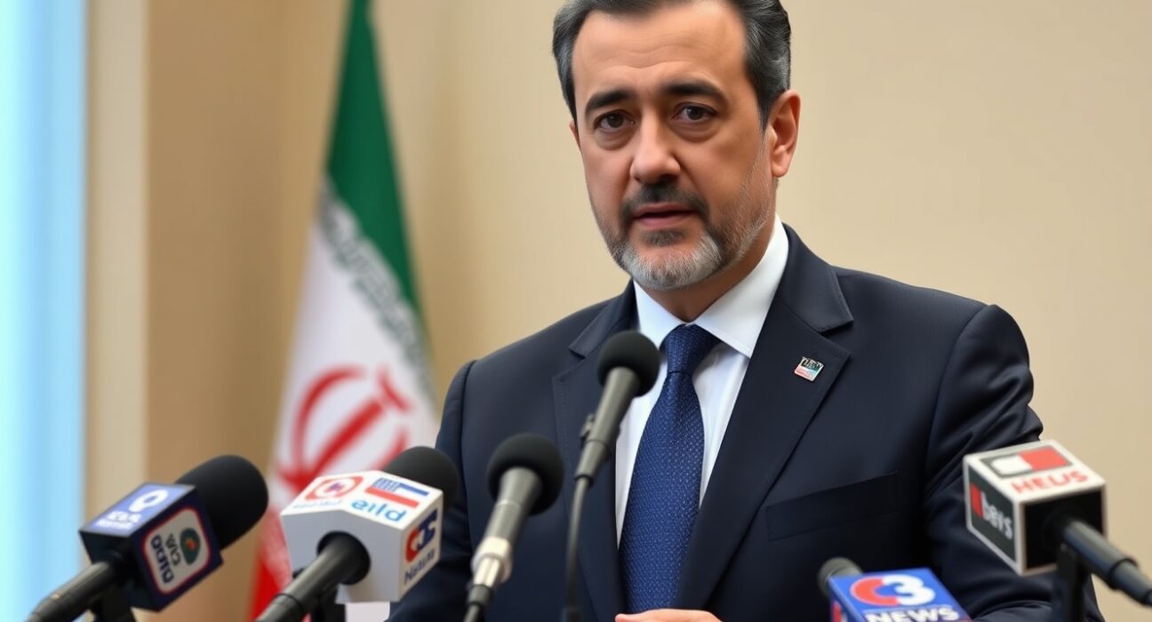 Iranian Foreign Minister Abbas Araghchi speaking about rejecting ceasefire and demanding war end