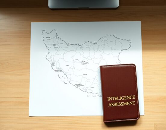 Intelligence assessment map analyzing Iran government stability and geopolitical risk factors.