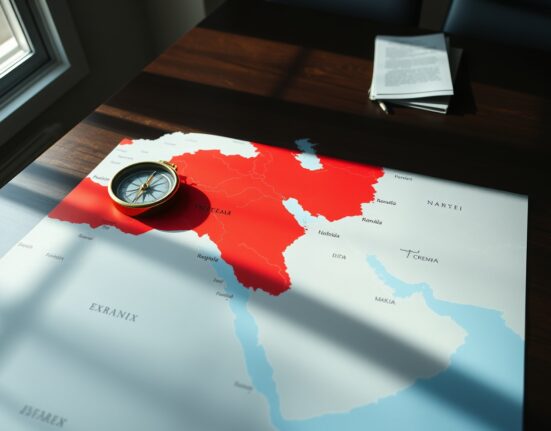 Geopolitical map analysis of Iran IRGC threat to US companies in Middle East region