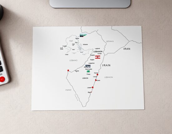 Map analysis of Iran Israel tensions and military strikes on Lebanon in 2025.