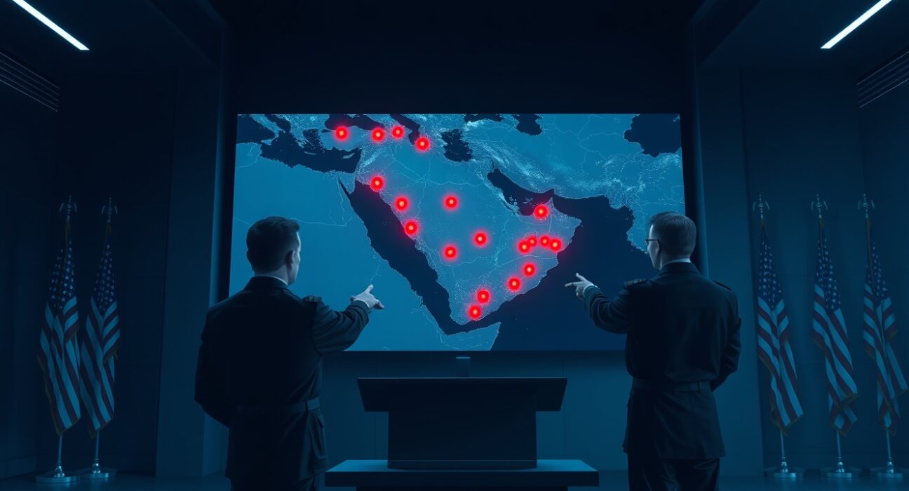 US military commanders brief President Trump on Iran military options in a strategic planning session