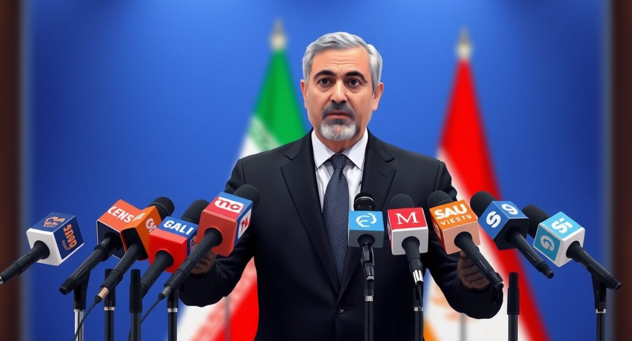 Iranian Foreign Ministry spokesperson addressing media on the status of US talks.