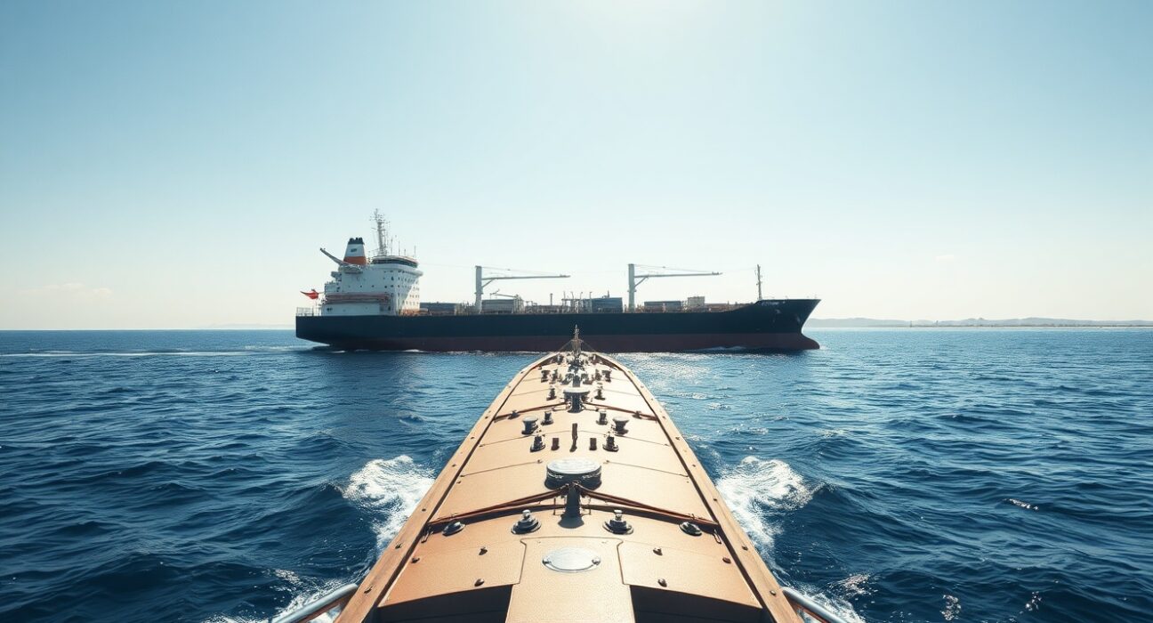 Iran oil exports tanker sailing through Strait of Hormuz defying U.S. sanctions blockade