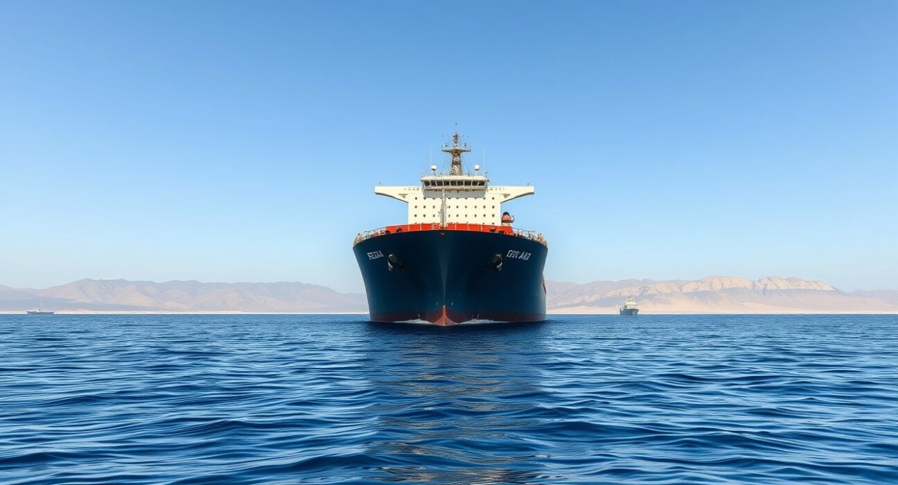 Oil tanker seized by Iran in the Strait of Hormuz amid geopolitical tensions.