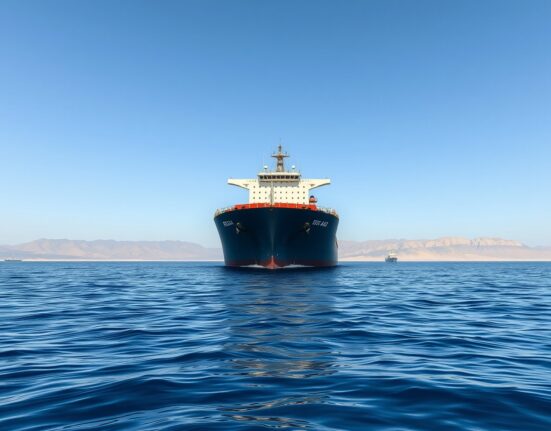Oil tanker seized by Iran in the Strait of Hormuz amid geopolitical tensions.