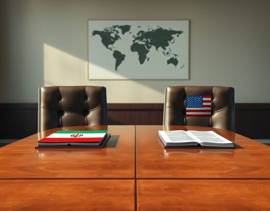 Empty negotiation table symbolizing the failed US ceasefire proposal rejected by Iran.