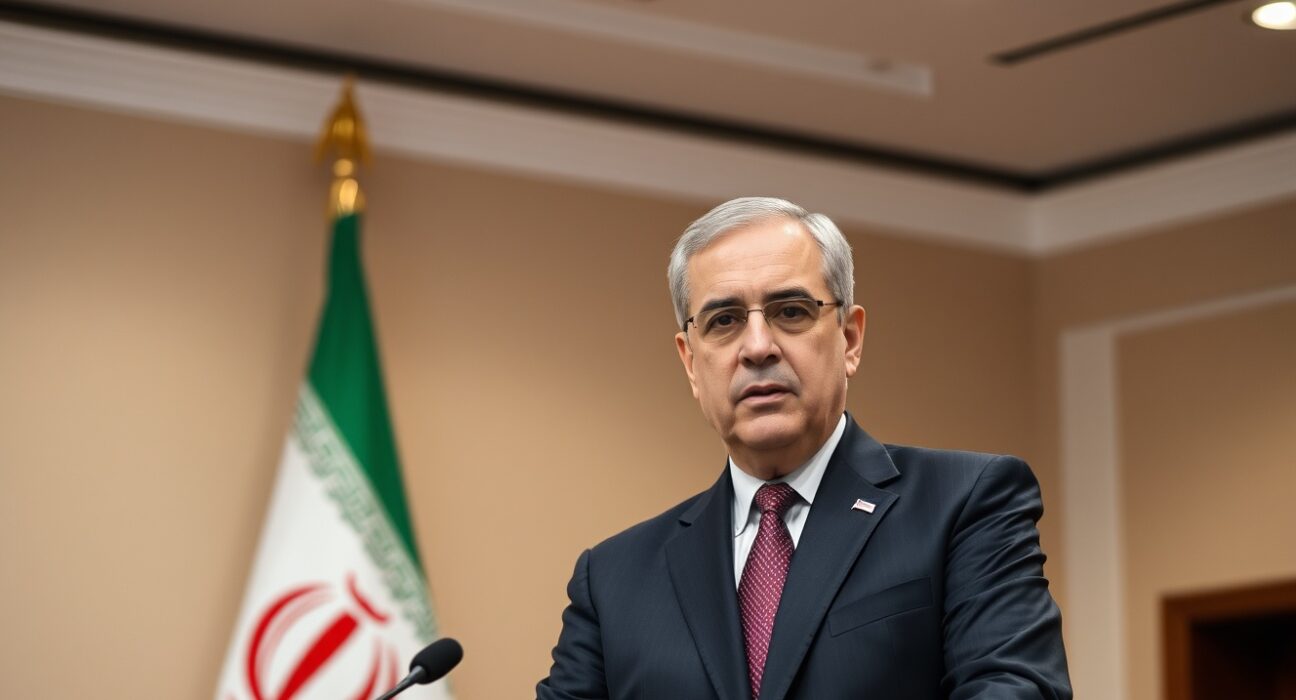 Iranian President Masoud Pezeshkian delivers a statement on security guarantees and conflict resolution.