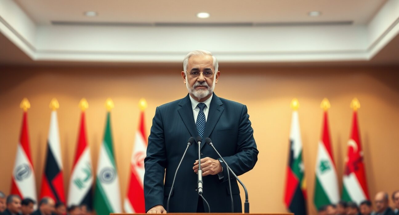 Iranian official stating position on war termination and ceasefire negotiations at diplomatic briefing