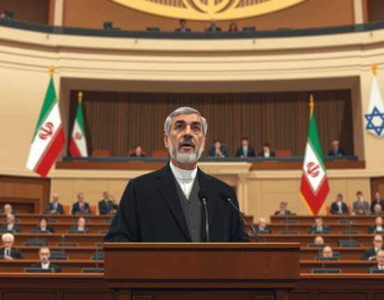 Iranian Parliament Speaker Mohammad Bagher Qalibaf dismisses Israeli defense minister remarks as nonsense during a parliamentary session