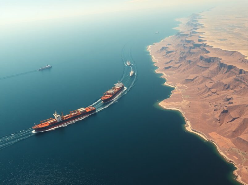 Strategic importance of the Strait of Hormuz for global oil shipping and regional security.