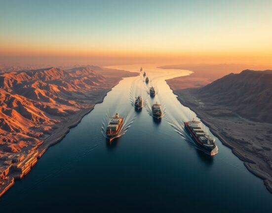 Strategic Strait of Hormuz waterway where Iran-US tensions threaten global energy markets
