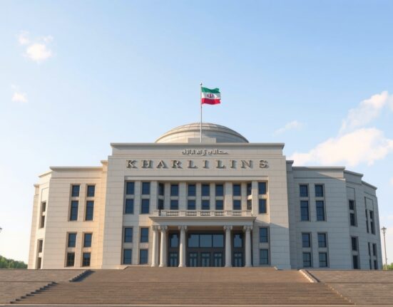 Iranian Parliament building representing diplomatic stance on US Israel First policy