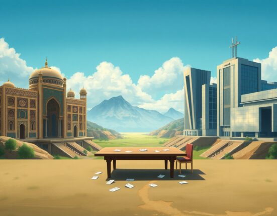 Symbolic representation of the definitive stalemate in Iran US negotiations and its global impact.