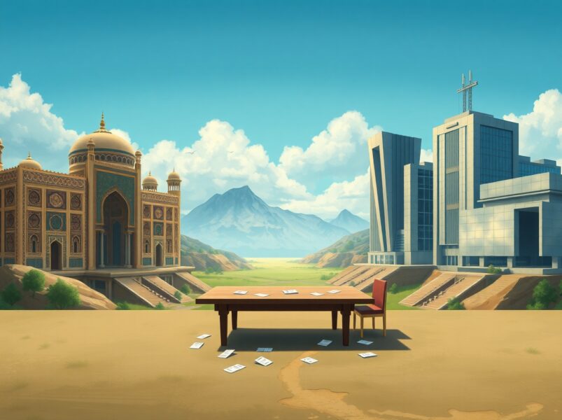 Symbolic representation of the definitive stalemate in Iran US negotiations and its global impact.