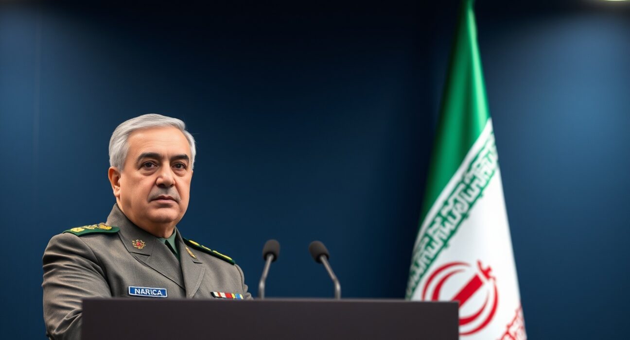 Senior Iranian official speaks at a press conference, casting doubt on reports of damage to a US Navy ship.
