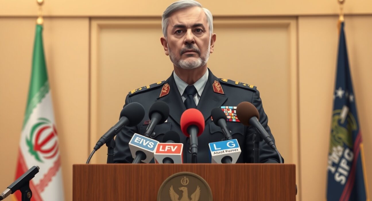 Iranian security official warns about prolonged war conflict during press briefing on regional tensions