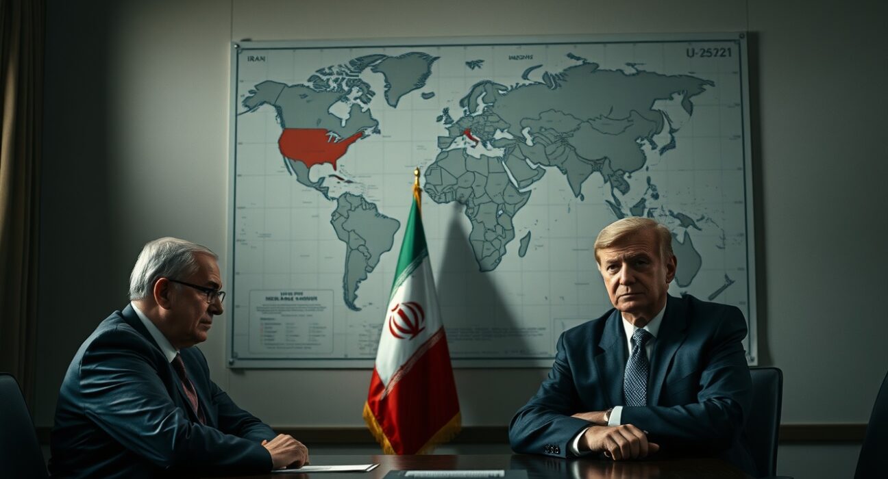 Iranian and US officials in a tense diplomatic meeting over regional security