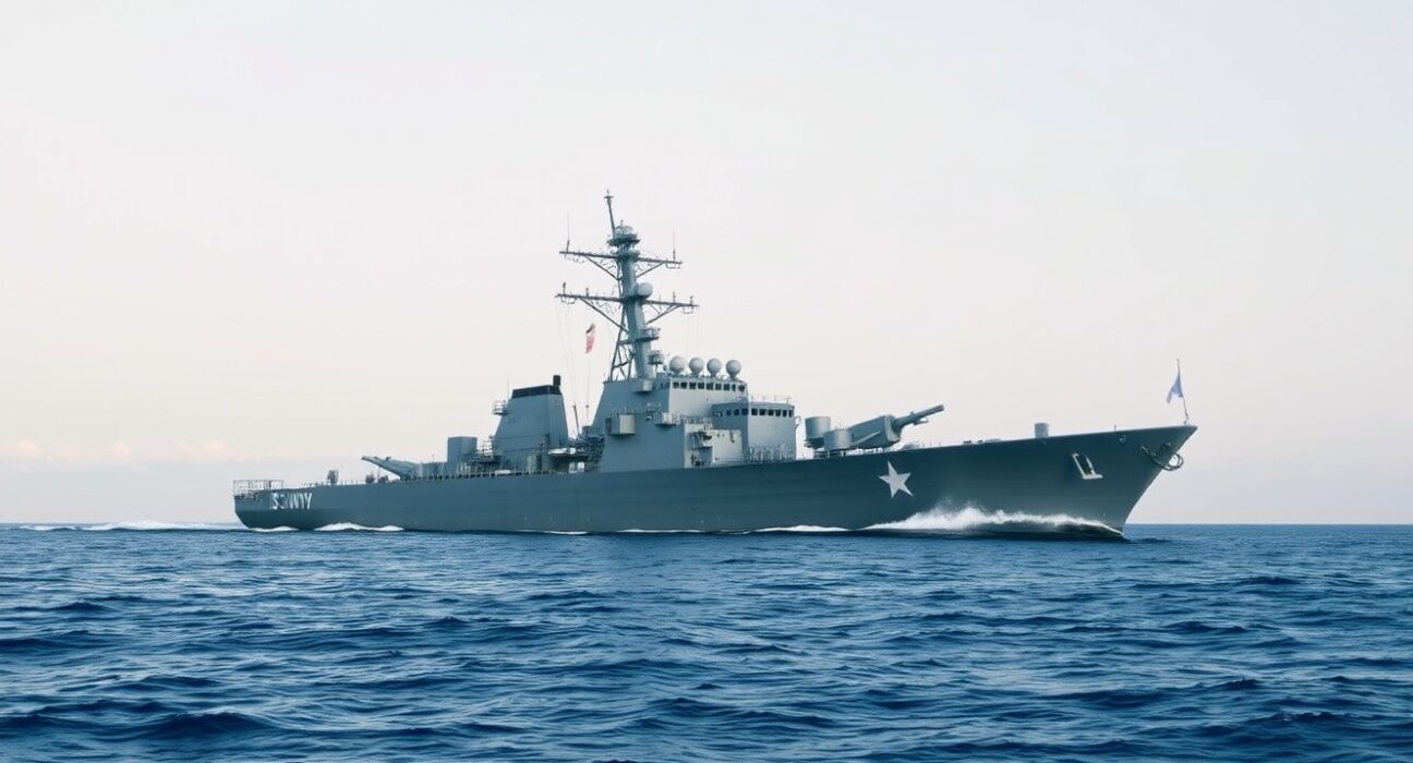 U.S. Navy destroyer patrols Middle East waters after Iranian missile strike denial