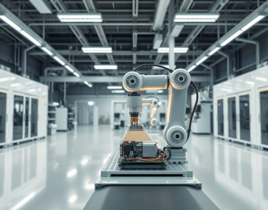 Modern manufacturing facility illustrating the industrial activity measured by the ISM Manufacturing PMI index.