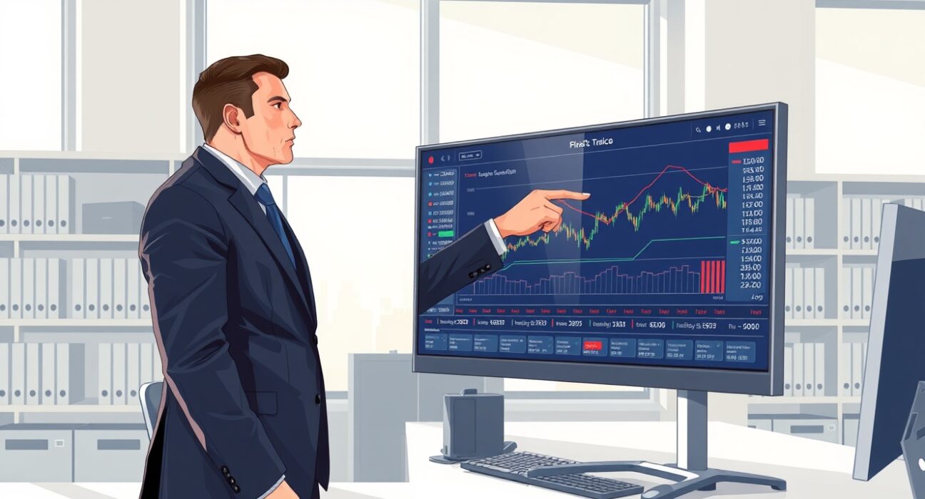 Analyst reviewing US ISM Services PMI economic data showing March results below forecasts