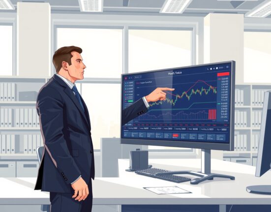 Analyst reviewing US ISM Services PMI economic data showing March results below forecasts