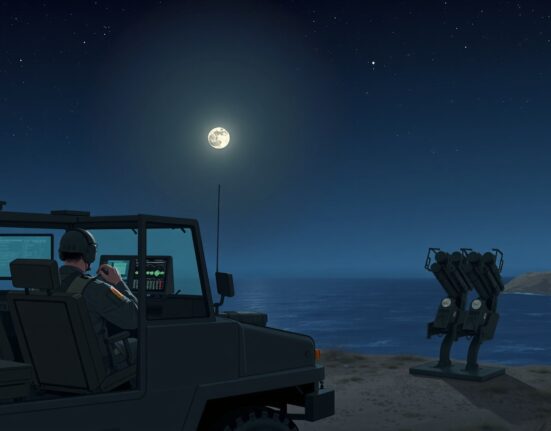 Israel Defense Forces Iron Dome unit intercepting drone threats from Yemen during nighttime operations