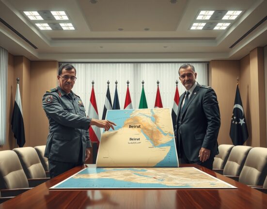Military officials analyzing Beirut security situation during Israel Lebanon conflict tensions