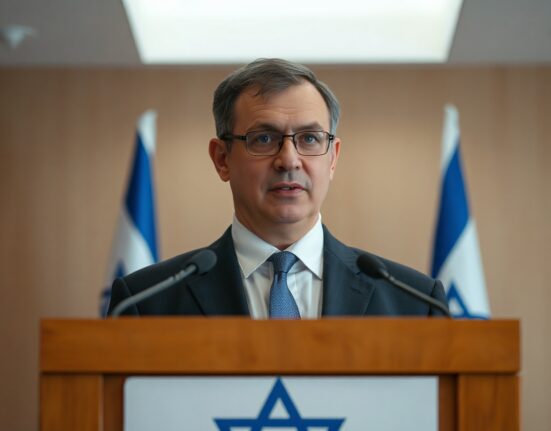 Israeli National Security Minister Itamar Ben-Gvir at a press conference in Jerusalem, speaking about the US-Iran nuclear deal.