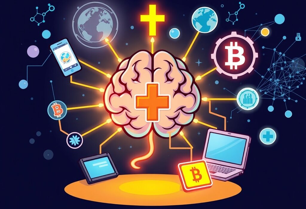 A visual representation of IVD Medical's innovative step, showing digital healthcare assets being tokenized on the Ethereum blockchain.