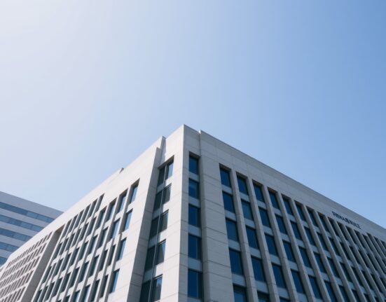 Japanese Ministry of Finance building in Tokyo on a sunny day