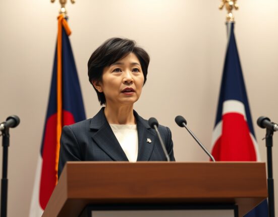 Japanese Economy Minister Sanae Takaichi addresses economic uncertainty from Middle East conflict at Tokyo press briefing