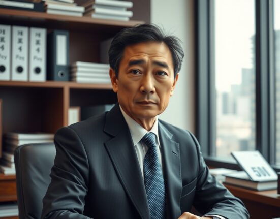 Japan's Industry Minister Akazawa discussing national energy security and oil reserve policy.